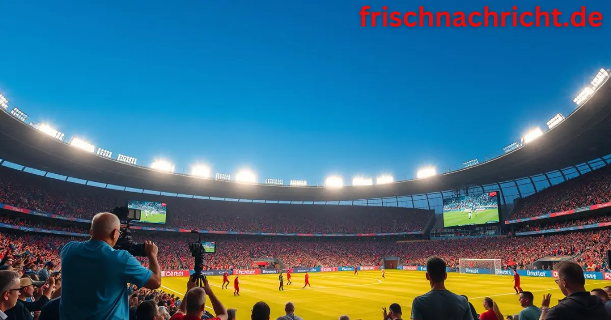 Medienübertragung Fußballspiel